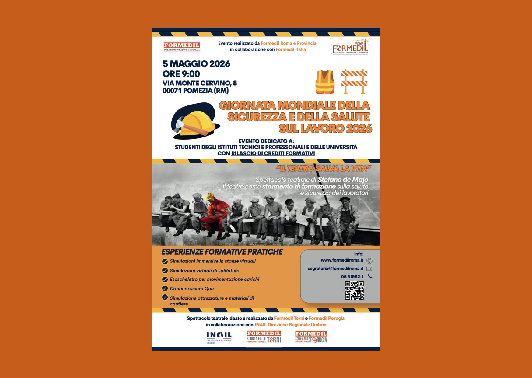 Evento per la Giornata Mondiale per la Salute e la Sicurezza sul Lavoro 2026 