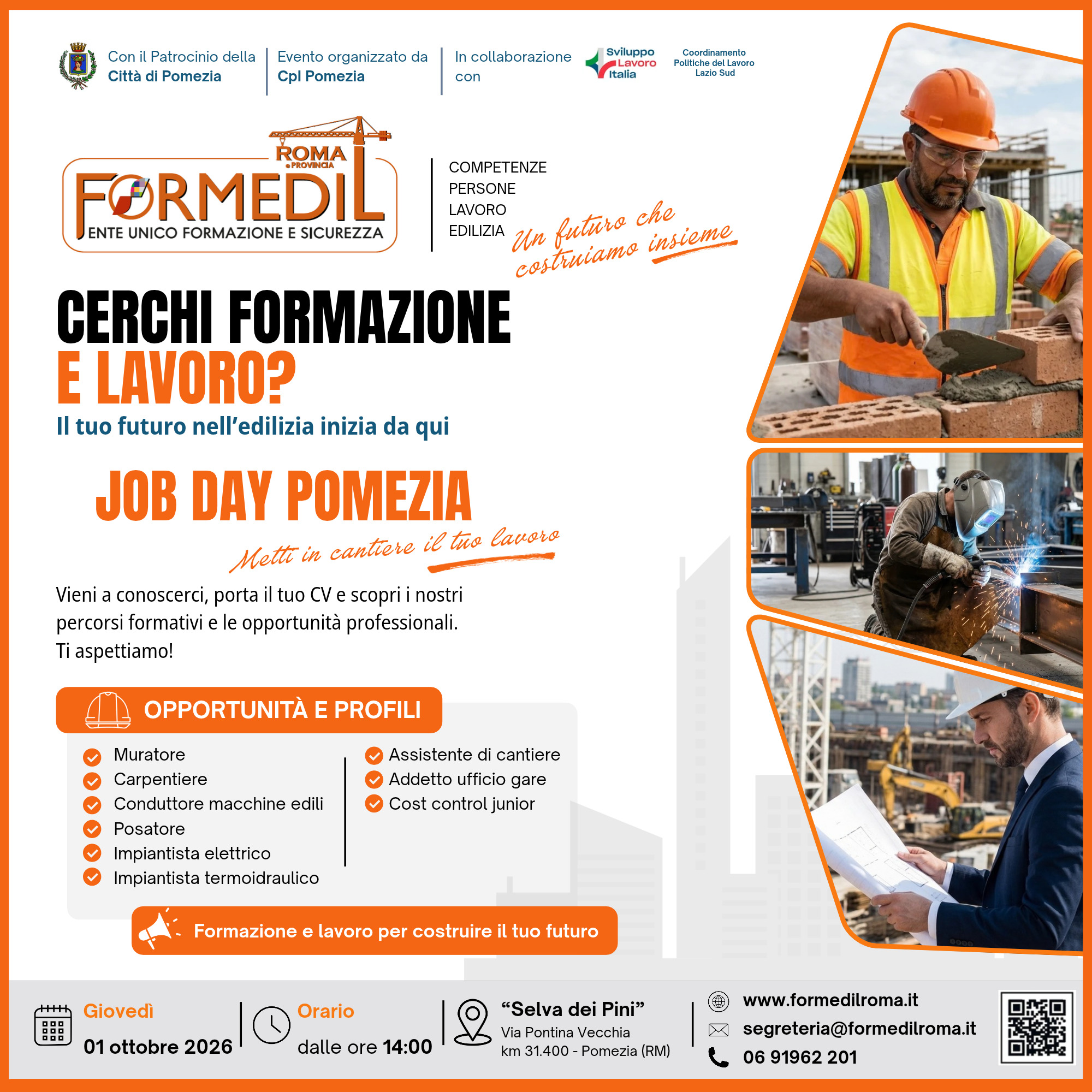 Cerchi formazione e lavoro? Il tuo futuro nell'edilizia inizia da qui