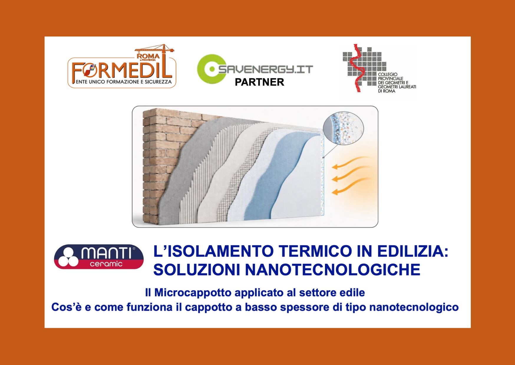 Seminario tecnico "L'isolamento termico in edilizia: soluzioni nanotecnologiche" – 10 giugno