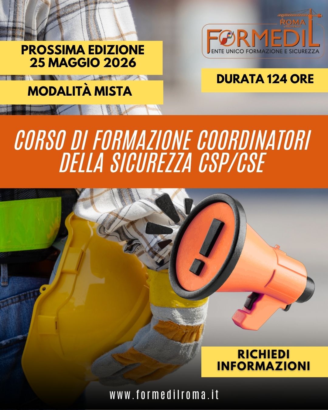 Diventa Coordinatore della Sicurezza nei cantieri (CSP/CSE) - Iscrizioni aperte