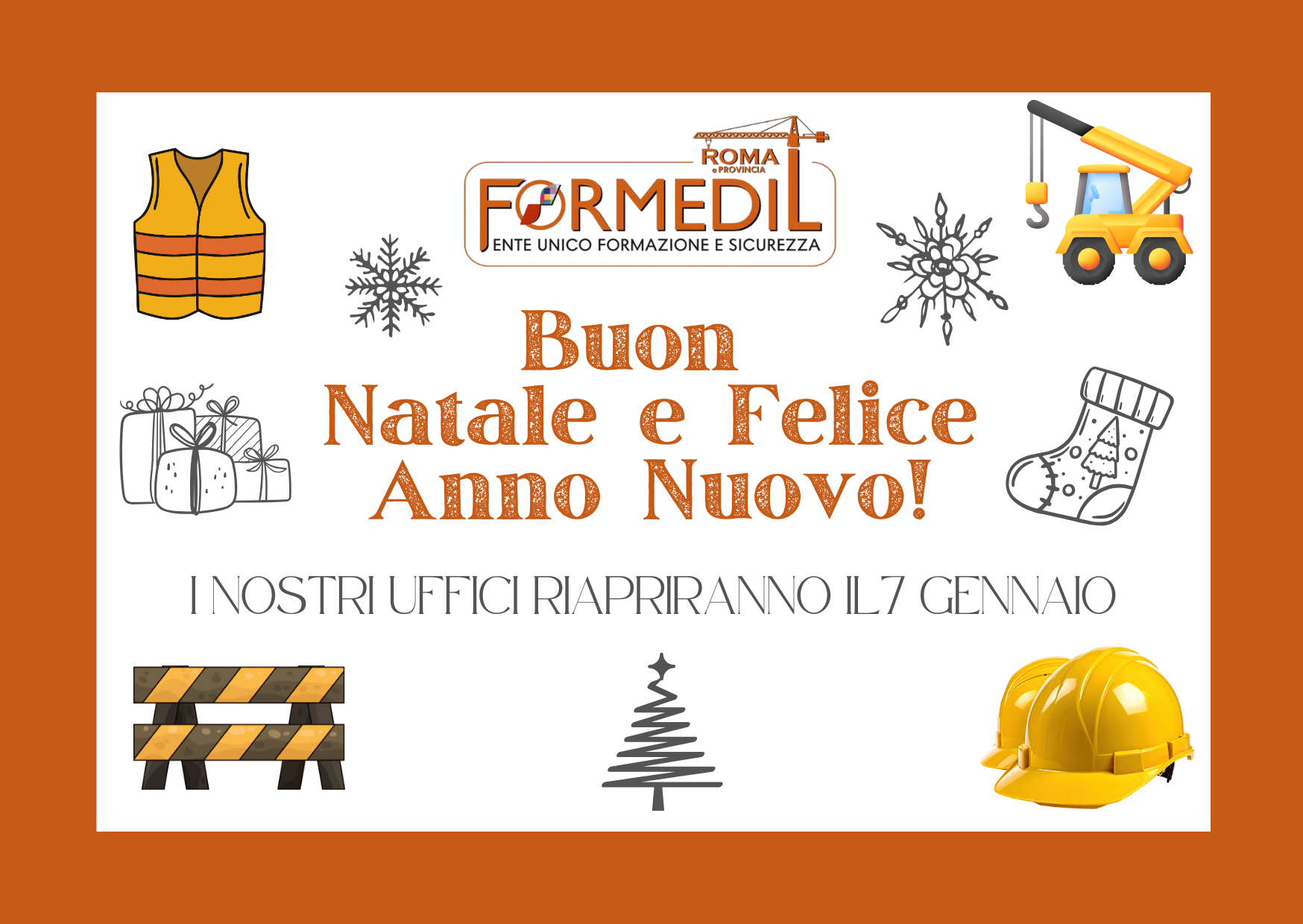 Buone feste! I nostri uffici riapriranno il 7 gennaio
